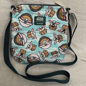 NWOT Star Wars Loungefly The Mandalorian Grogu Crossbody Bag